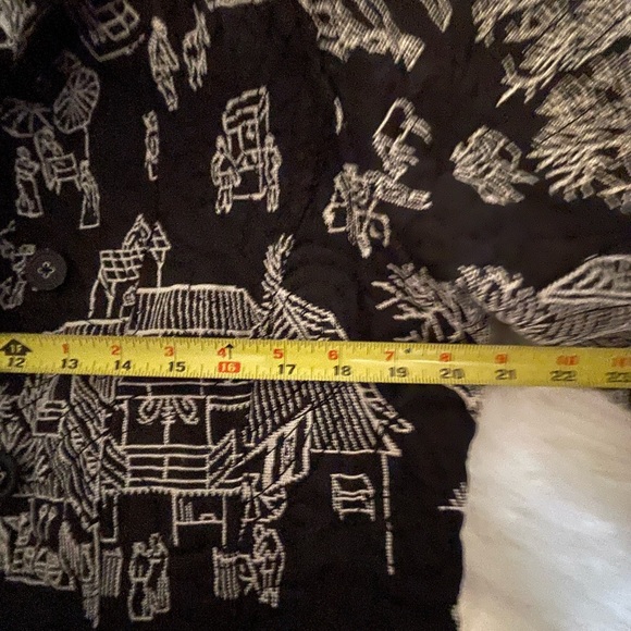 Chicos Reversible Black White Quilted Print Leopard Blazer Jacket-Size L - Picture 3 of 10